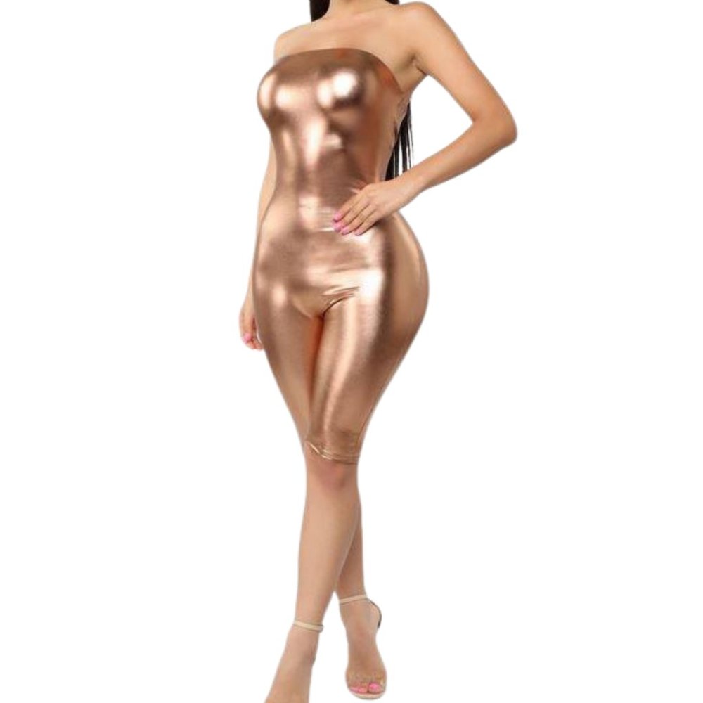 Gold Metallic Romper